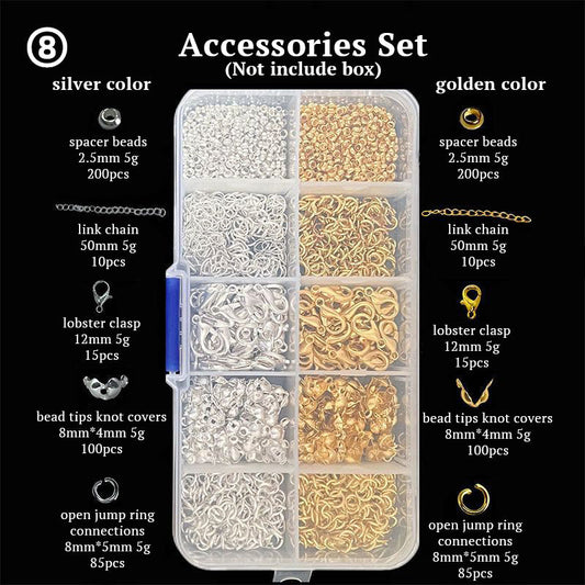 Beads DIY Kit for Bracelet spacer needle pliers clasp