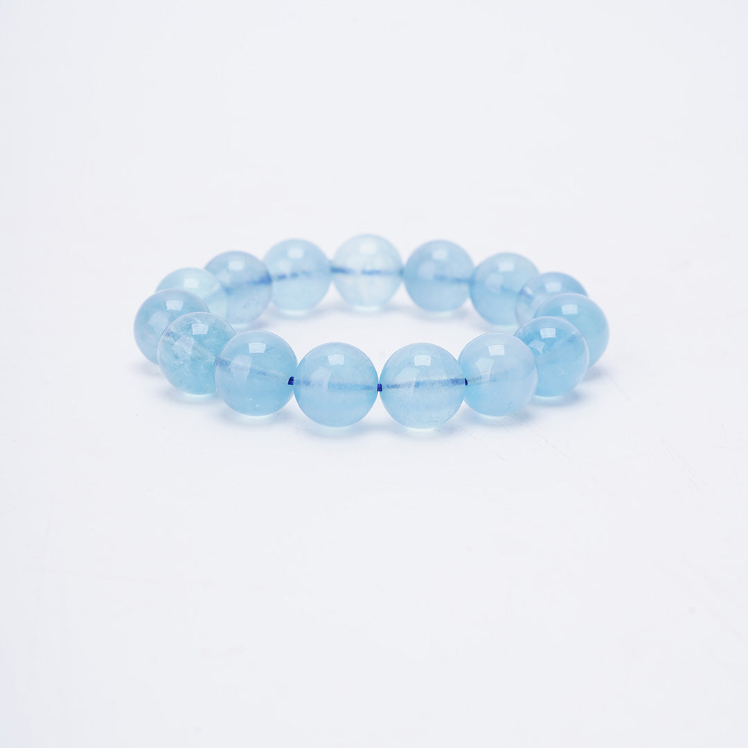Aquamarine Crystals bracelets 6mm 9mm 12mm