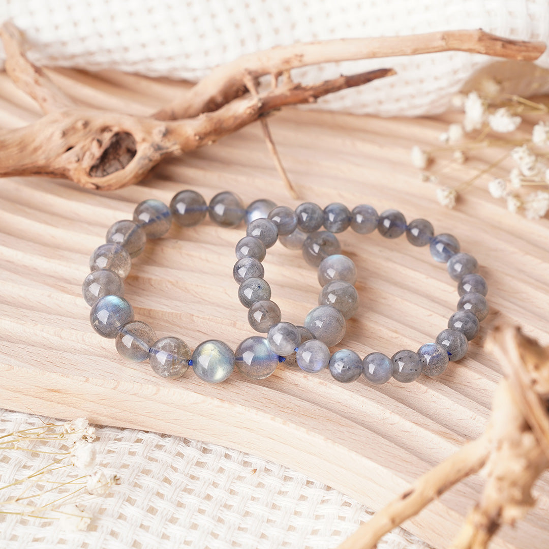 Labradorite Crystals bracelets 7mm 9mm 10mm