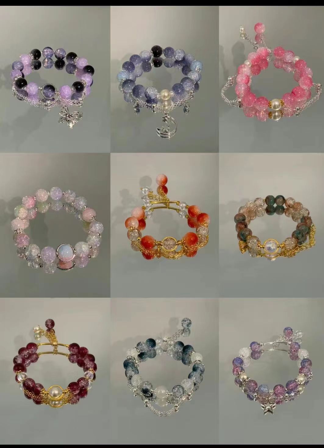 Ann-Glass Beads For DIY Bracelets with Charm 6-12mm