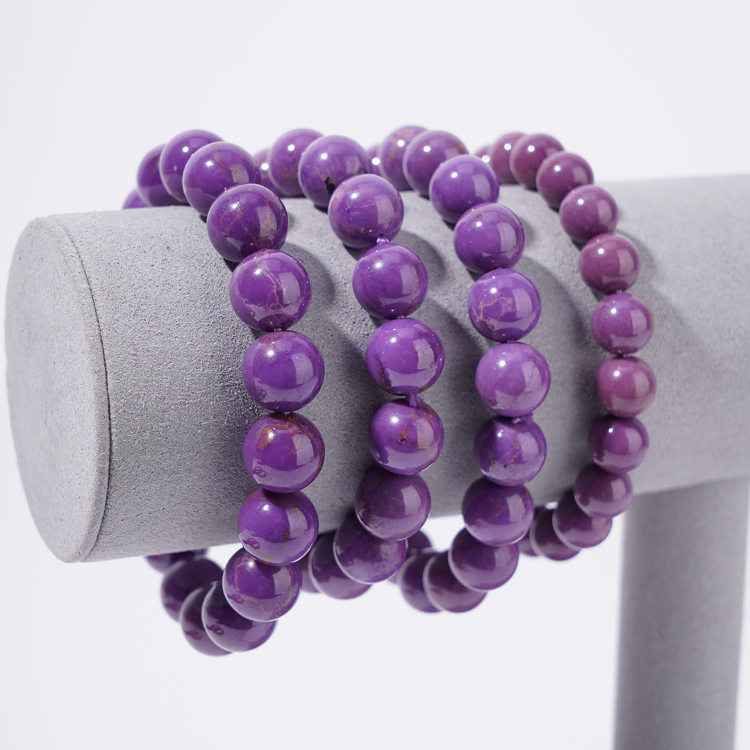 Purple Mica Bracelets 8mm 9mm 10mm