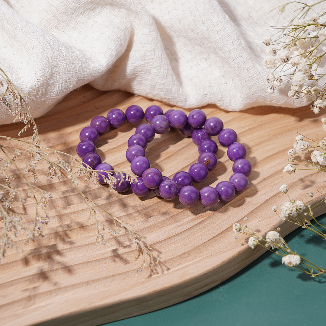 Purple Mica Bracelets 8mm 9mm 10mm